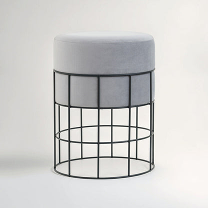 Hayes Cage Frame Velvet Stool