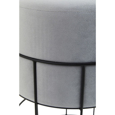 Hayes Cage Frame Velvet Stool