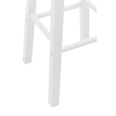 Chester White and Natural Wooden Kitchen or Bar Stool