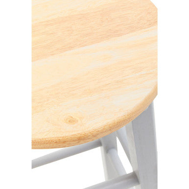 Chester Natural and Grey Wood Bar or Kitchen Stool