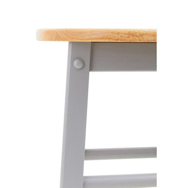 Chester Natural and Grey Wood Bar or Kitchen Stool