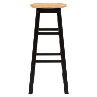 Chester Black and Natural Wood Kitchen or Bar Stool
