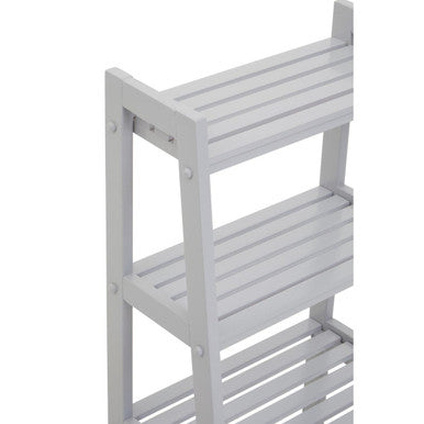 Chester Grey Wood Four Tier Shelf Unit