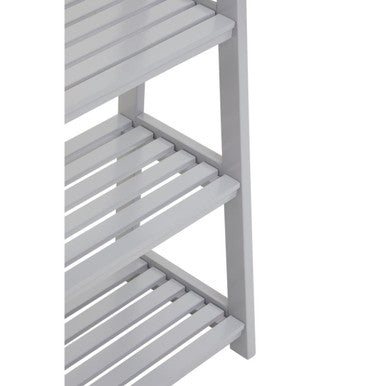 Chester Grey Wood Four Tier Shelf Unit