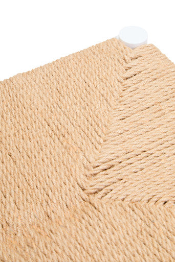 Bandar Small Natural Rope and White Wood Bench