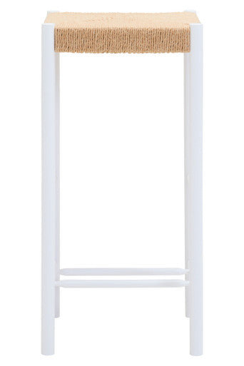 Bandar Natural Rope and White Bar Stool