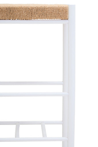 Bandar Natural Rope and White Bar Stool
