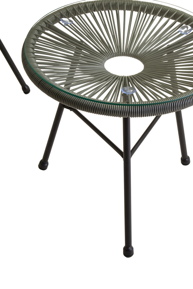 Miami Grey 3 Piece Rattan Patio Set