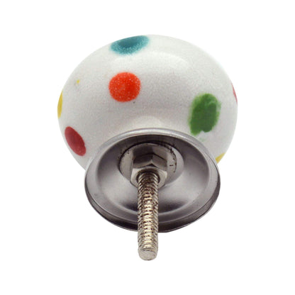 Round Spot Ceramic Cabinet Knob