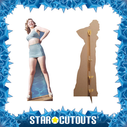 Marilyn Monroe Blue Bikini Cardboard Cut Out Height 170cm