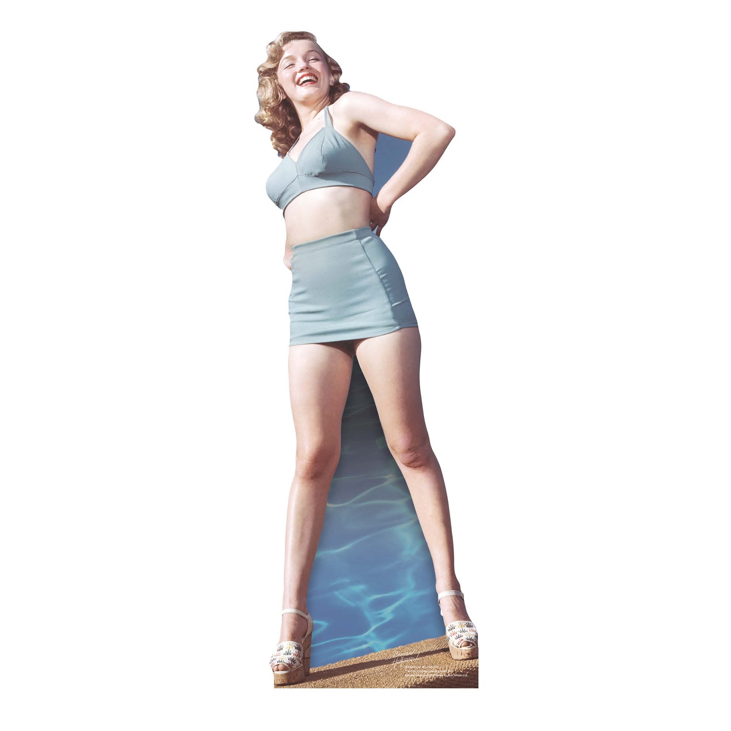 Marilyn Monroe Blue Bikini Cardboard Cut Out Height 170cm