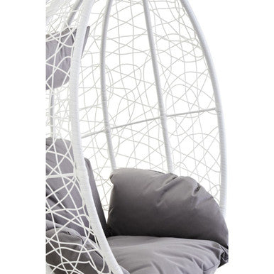 Goa White Rattan Effect Hanging Chair