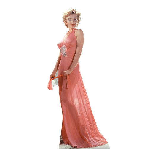 Marilyn Monroe Peach Night Gown Cardboard Cut Out Height 169cm