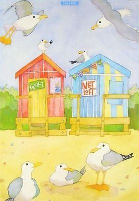 Emma Ball Tea Towels, 100%_cotone/cotone, Beach Hut