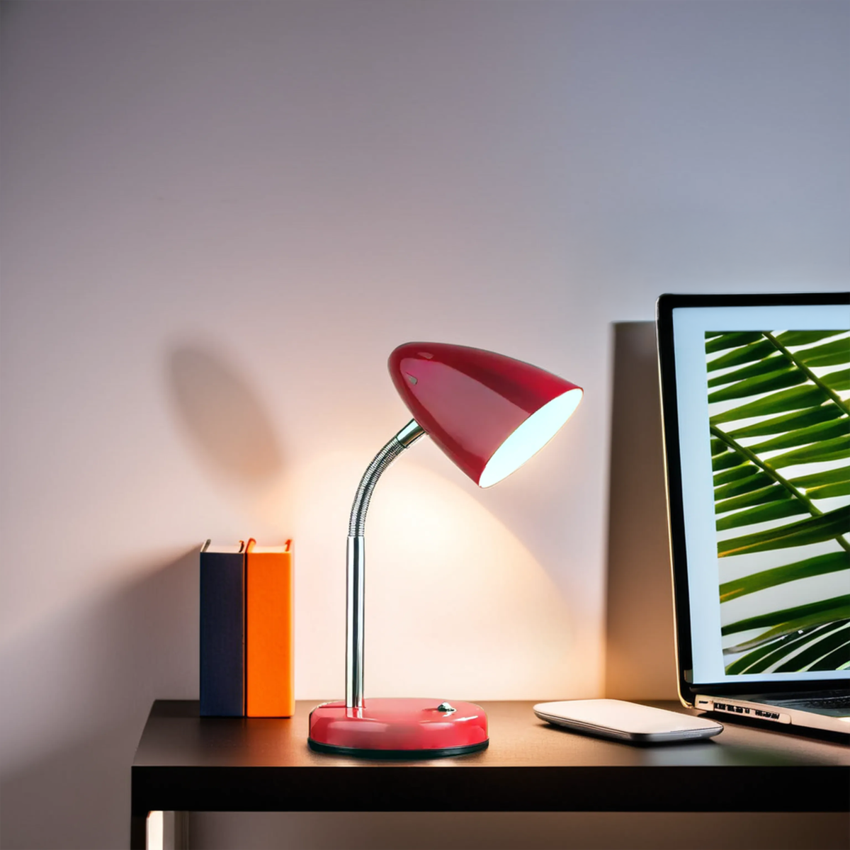 Flexi Red Gloss Desk Lamp