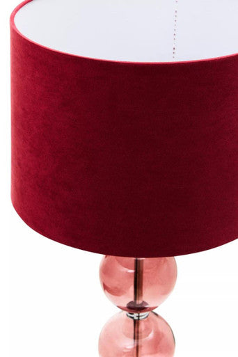 Mistro Burgundy Suede Effect Shade Table Lamp