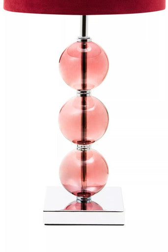 Mistro Burgundy Suede Effect Shade Table Lamp