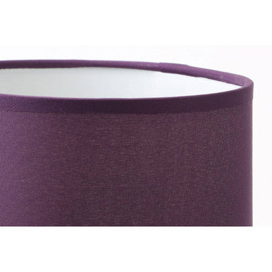 Evaine Chrome Table Lamp with Purple Shade