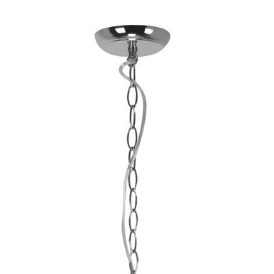 Abelia Glass And Chrome 6 Arm Chandelier