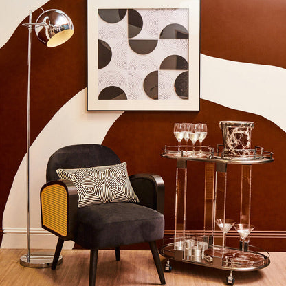 Osborn Chrome and White Inside Floor Lamp