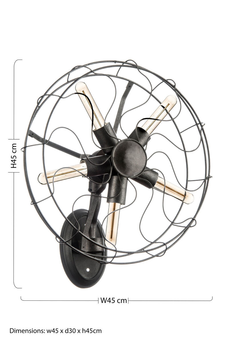 Trissoni Vintage Fan Design Wall Light