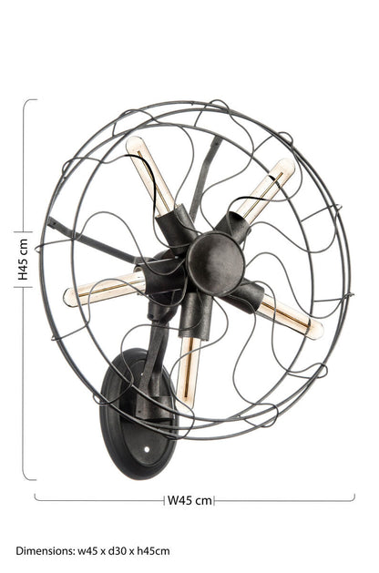 Trissoni Vintage Fan Design Wall Light
