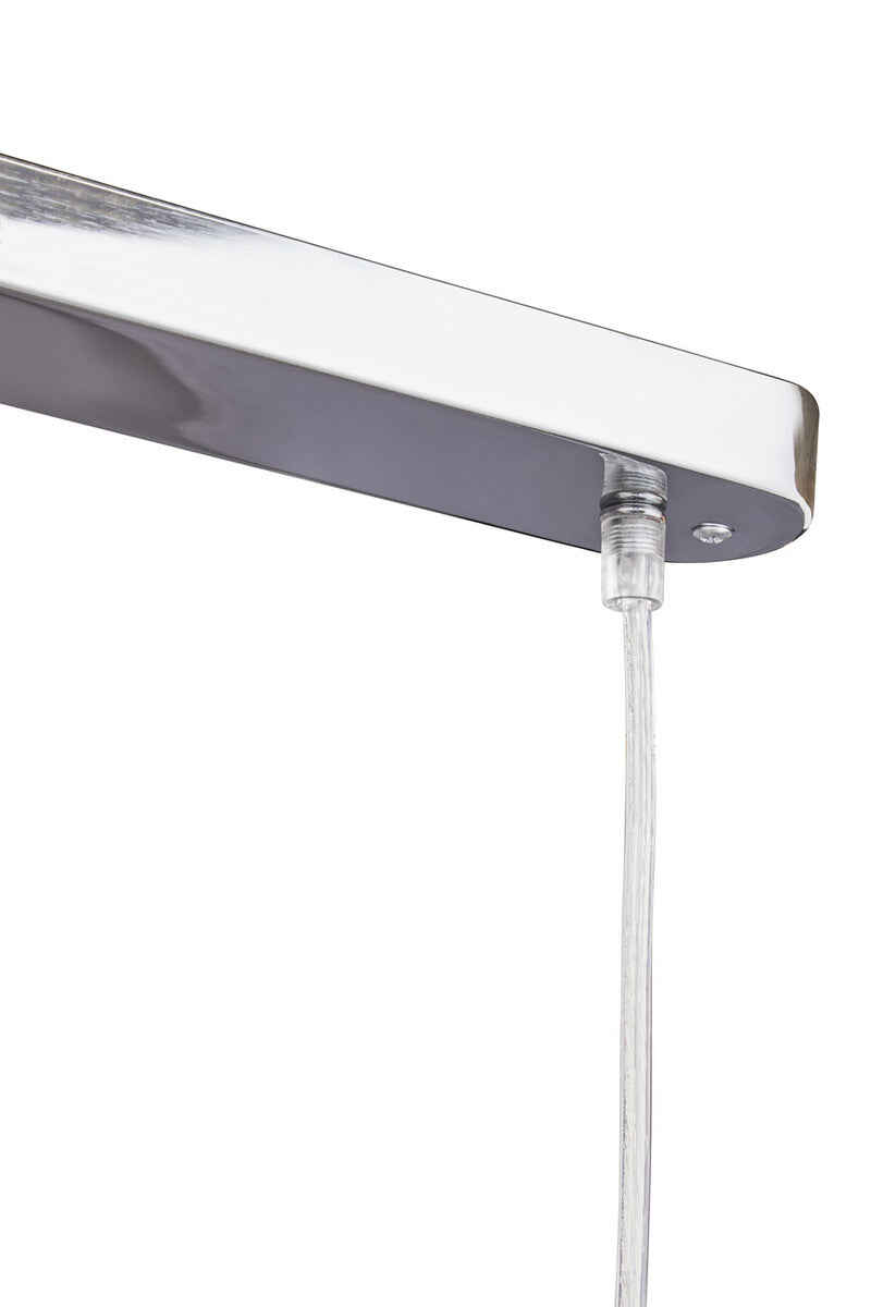 Vermont Three Shutter Grey and Chrome Shade Pendant Light