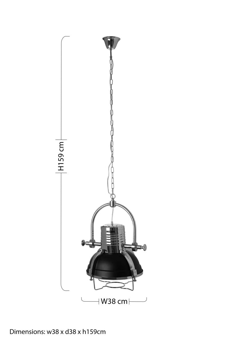 Industrial Revolution Black Pendant Light