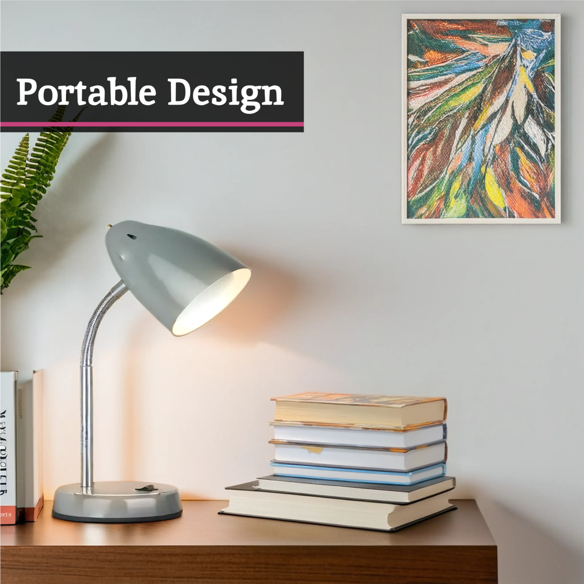 Flexi Grey Desk Lamp