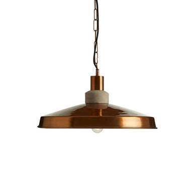 Stockholm Copper Finish and Aluminium Pendant Light