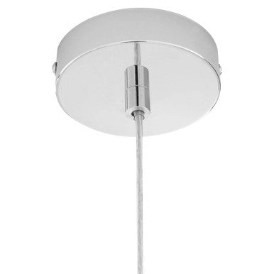 Jasper Bowl Shaped Pendant Light with Chrome Finish