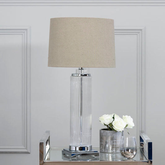 Alona Table Lamp With Stone Linen Shade