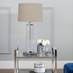 Alona Table Lamp With Stone Linen Shade