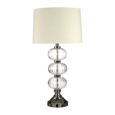 Glass Table Lamp with Cream Shade | Argi