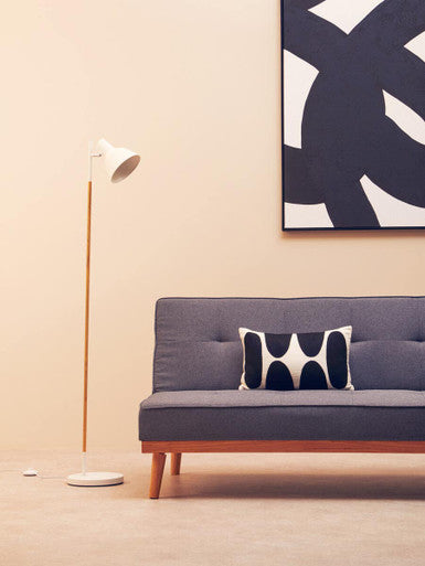 Bryant White Metal and Metal Floor Lamp