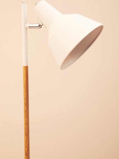 Bryant White Metal and Metal Floor Lamp