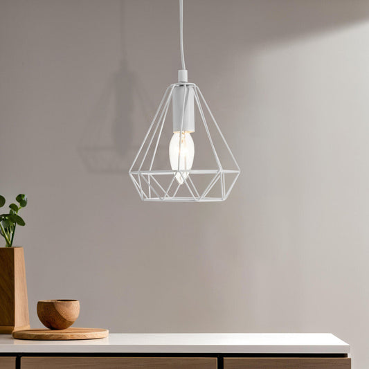 Beli White Metal Wire Pendant Light