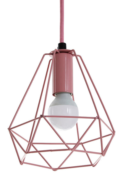 Beli Pink Metal Wire Pendant Light
