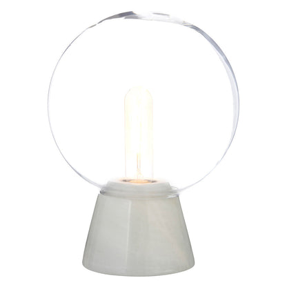 Globe Lamp with White Marble Base | Lamonte