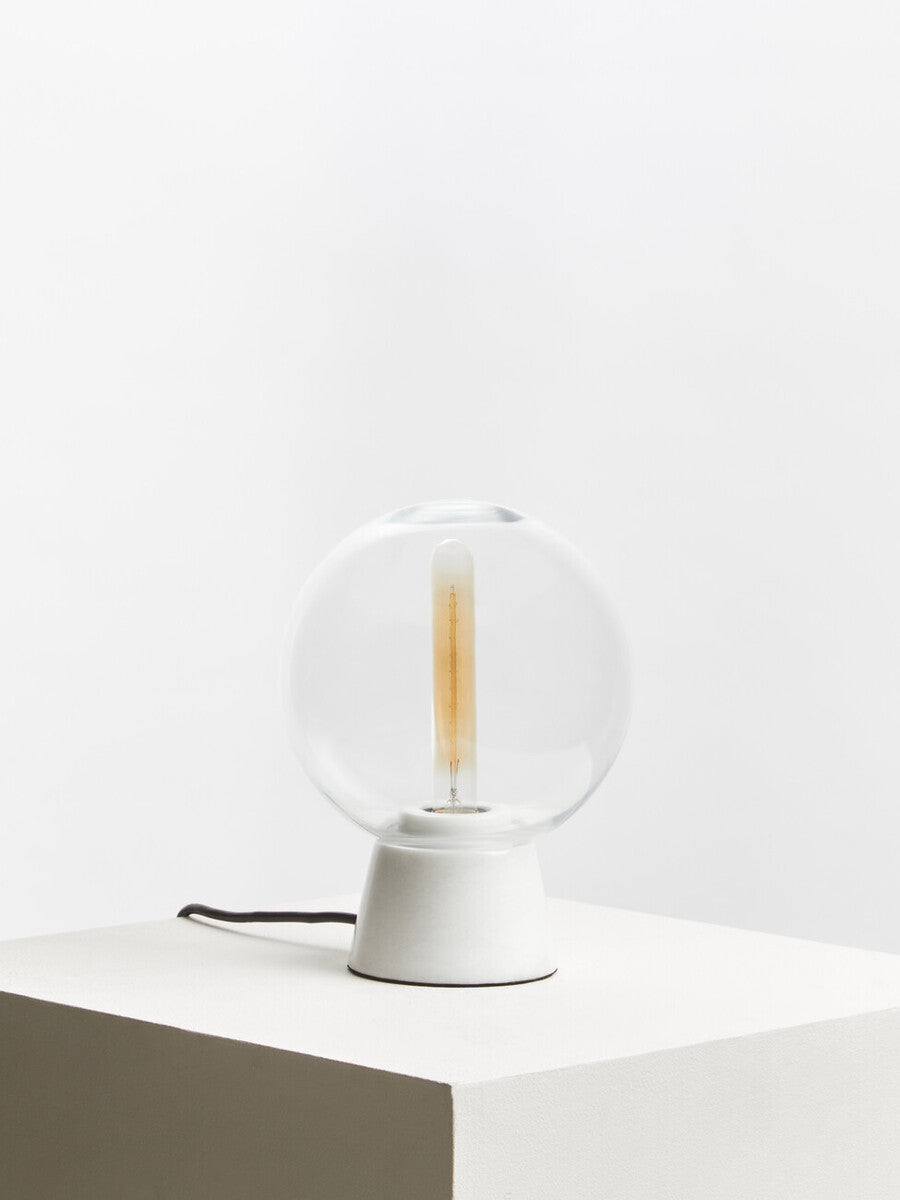 Globe Lamp with White Marble Base | Lamonte