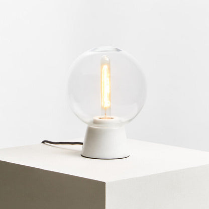 Globe Lamp with White Marble Base | Lamonte