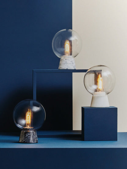 Globe Lamp with White Marble Base | Lamonte