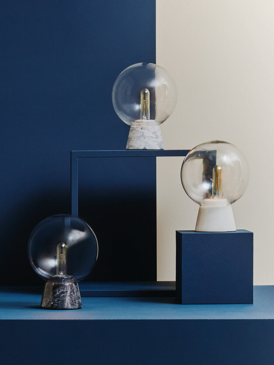 Globe Lamp with White Marble Base | Lamonte