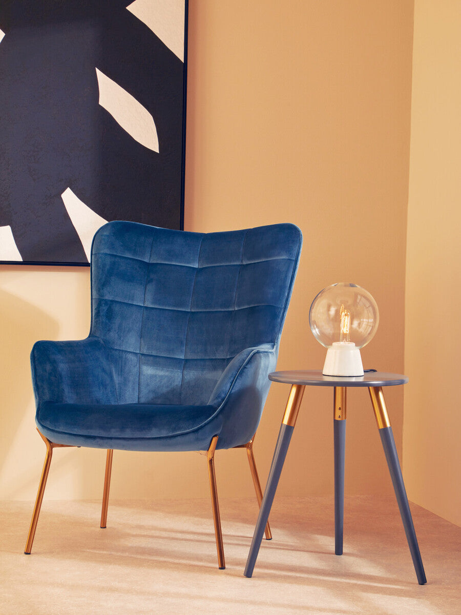 Globe Lamp with White Marble Base | Lamonte