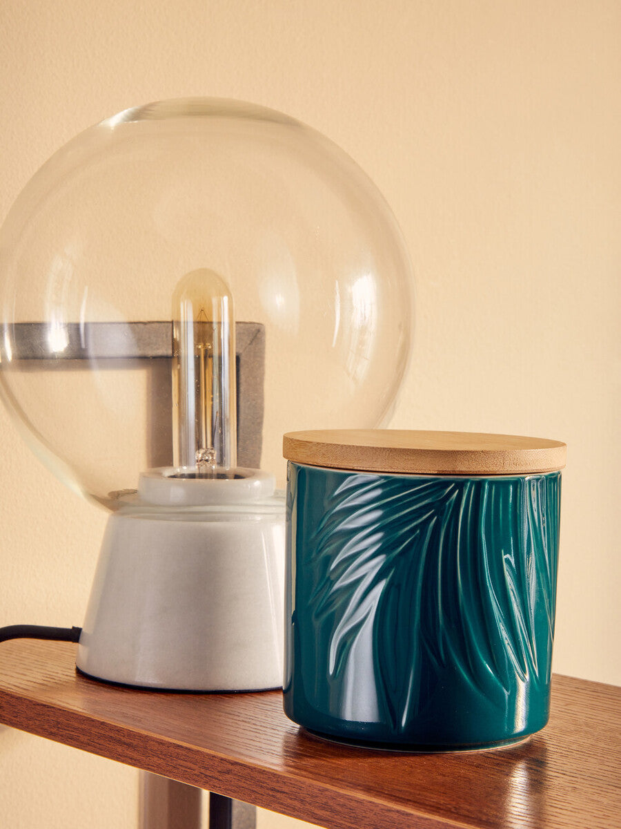 Globe Lamp with White Marble Base | Lamonte