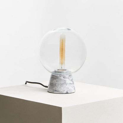 Lamonte Globe Lamp with Grey Marble Base