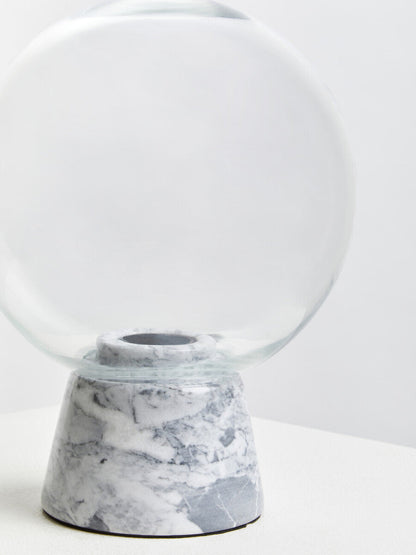 Lamonte Globe Lamp with Grey Marble Base
