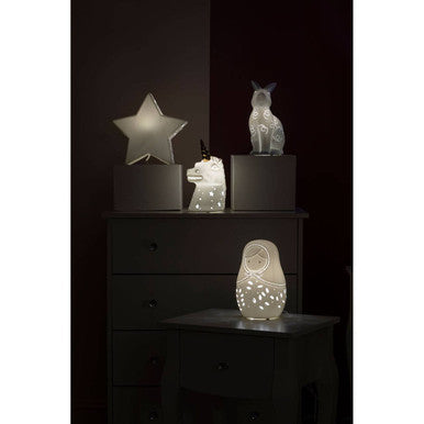 Ola Kids Unicorn with Gold Horn Ceramic Night Light