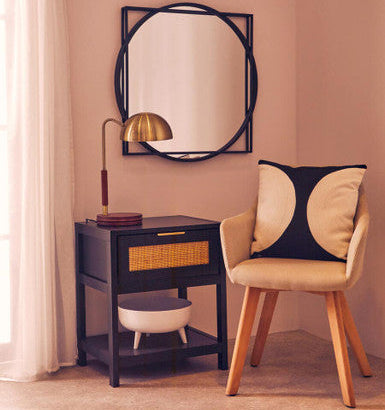 Sydnee Antique Brass Finish Task Lamp With Wood Base