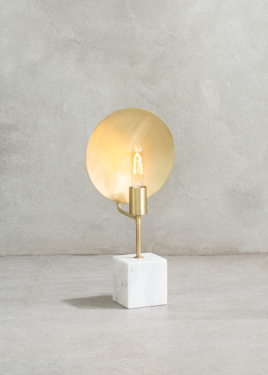 Saramis Table Lamp With White Marble Base